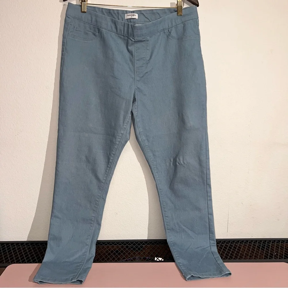 34 George Regular Denim Blue Jean Pants Classic Straight Original Extra Stretch‎